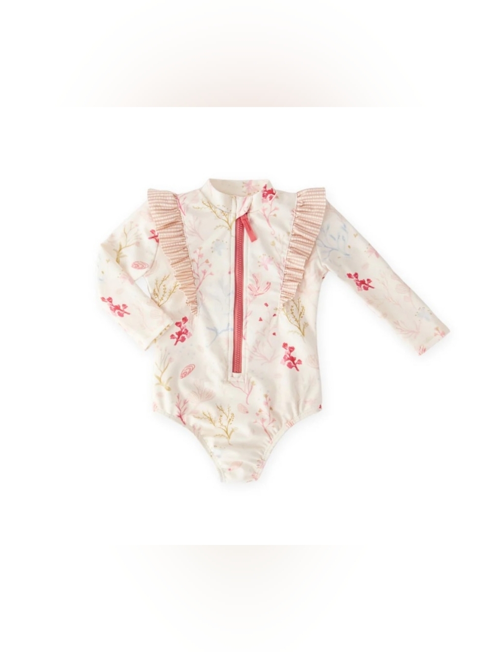 Pehr Swim Long Sleeve Hip Ruffle One Piece Size 6-12 Months NWT